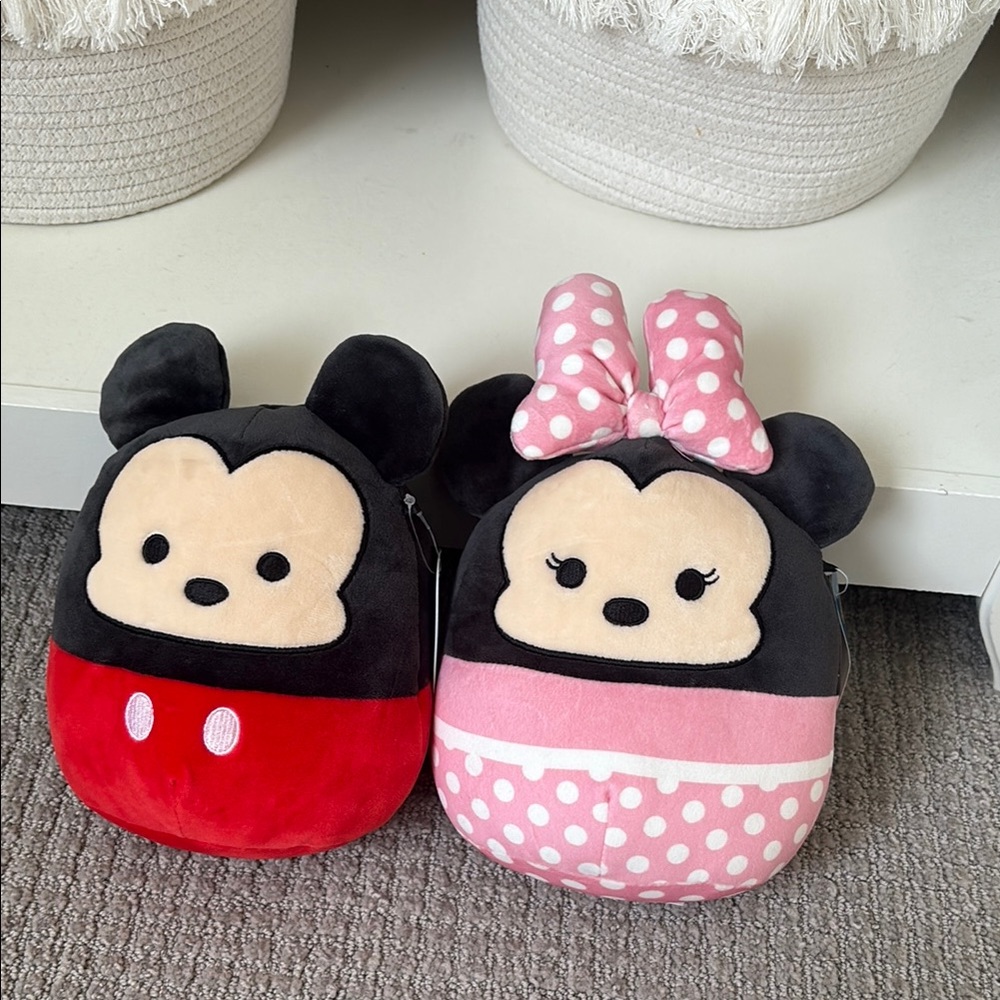 Mickey and Minnie Mouse squishmellow with tags